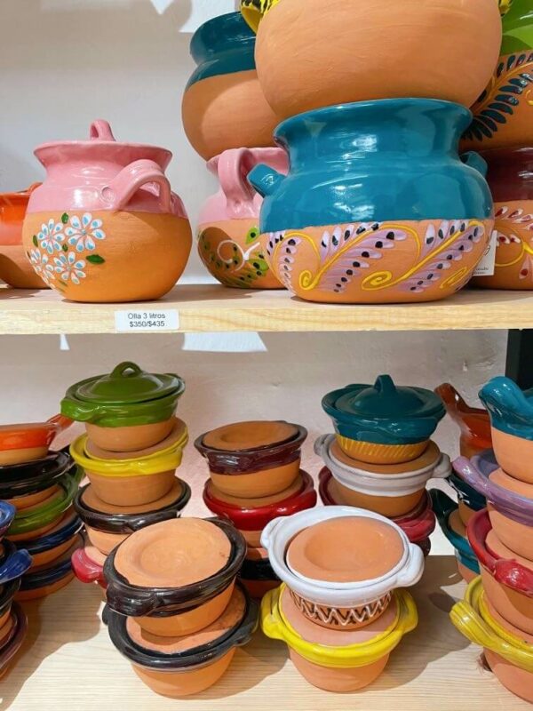 Clay mugs at San Angel saturday bazaar