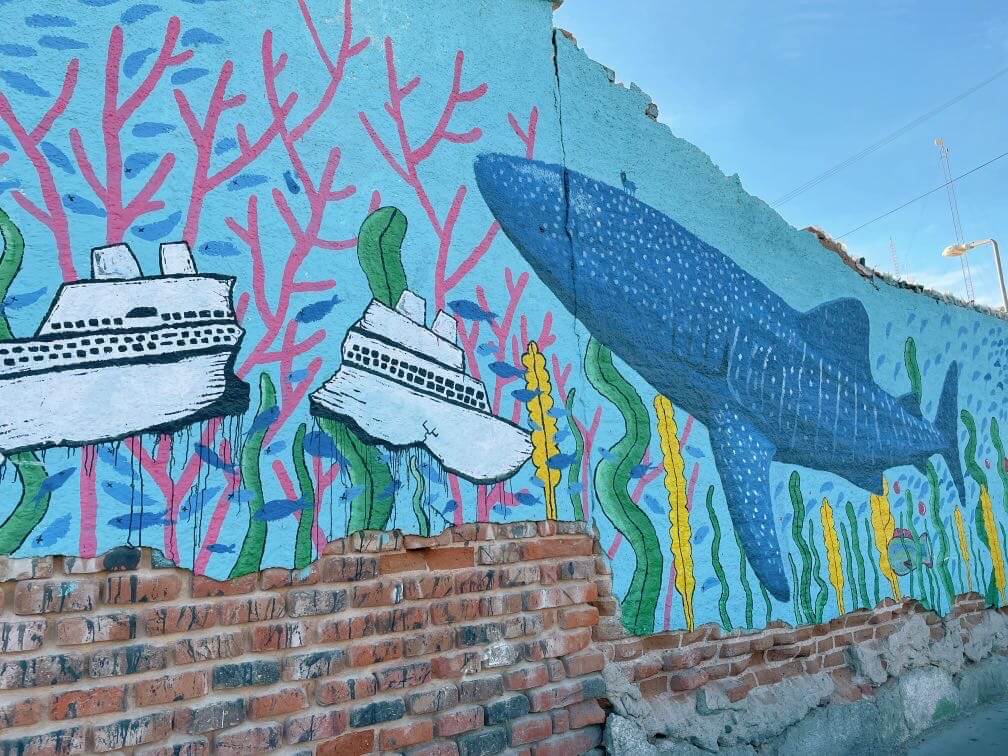 whale shark mural