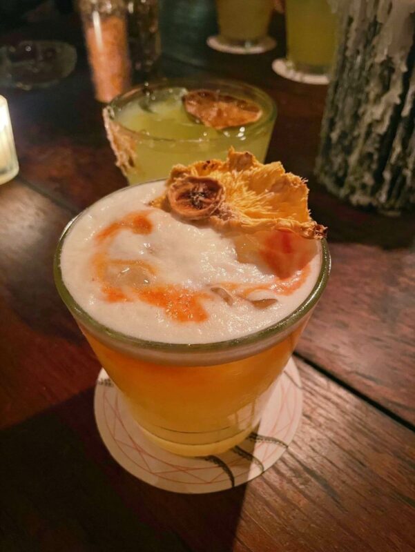 Pineapple mezcal cocktail 