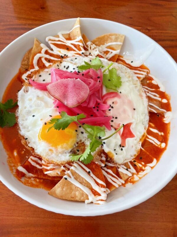 Chilaquiles food in Bacalar mexico 