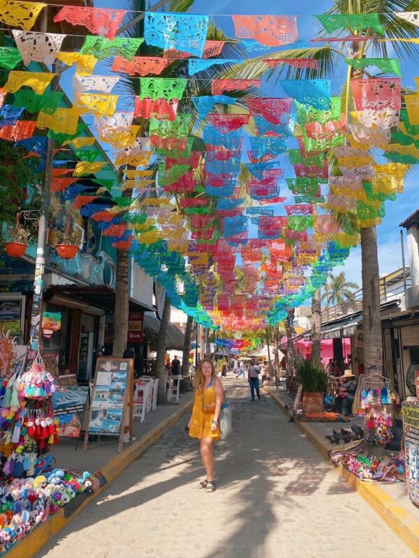 Colorful flag street